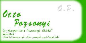 otto pozsonyi business card